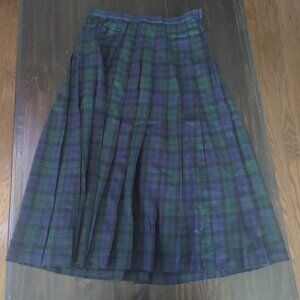 Pendleton Pleated Tartan Plaid Wool Skirt Old Money Womens 6 vintage